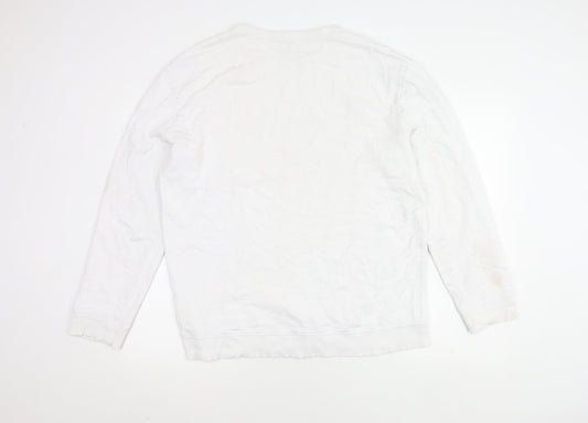 Lee Unisex Adults White XL Logo Sweatshirt