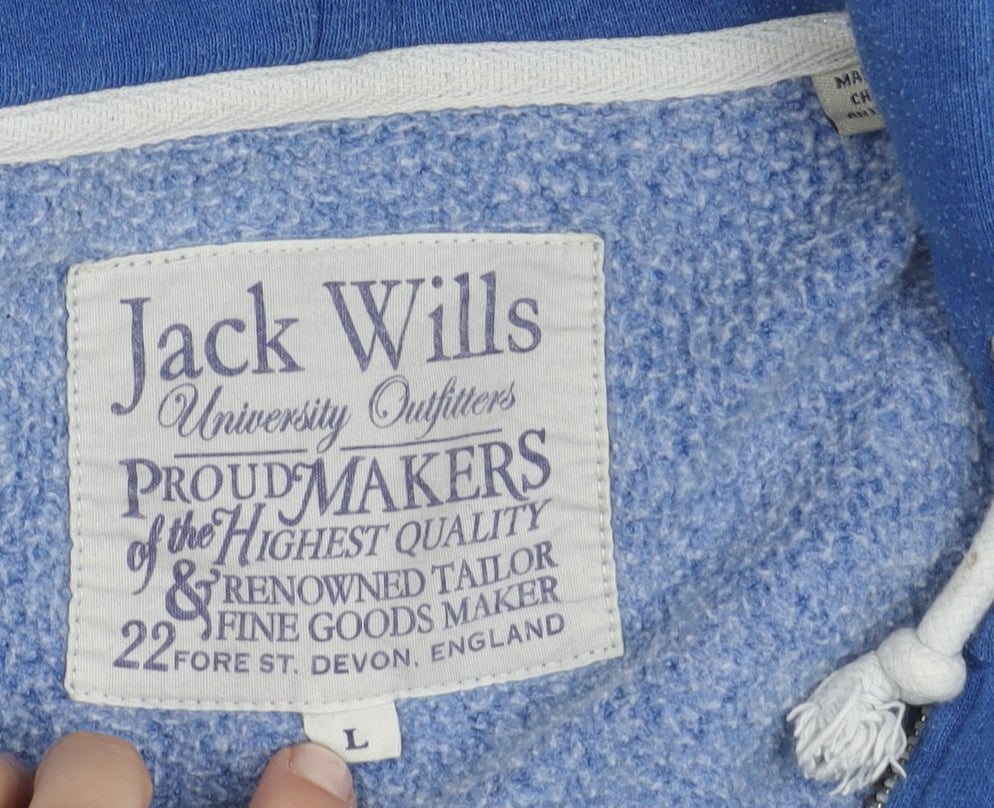 Jack Wills Men's Blue Hooded Jacket L, Casual, Autumn