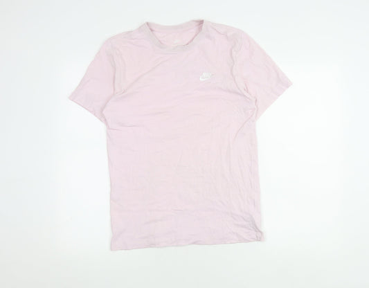 Nike Women's Pink T-Shirt S Crew Neck Casual