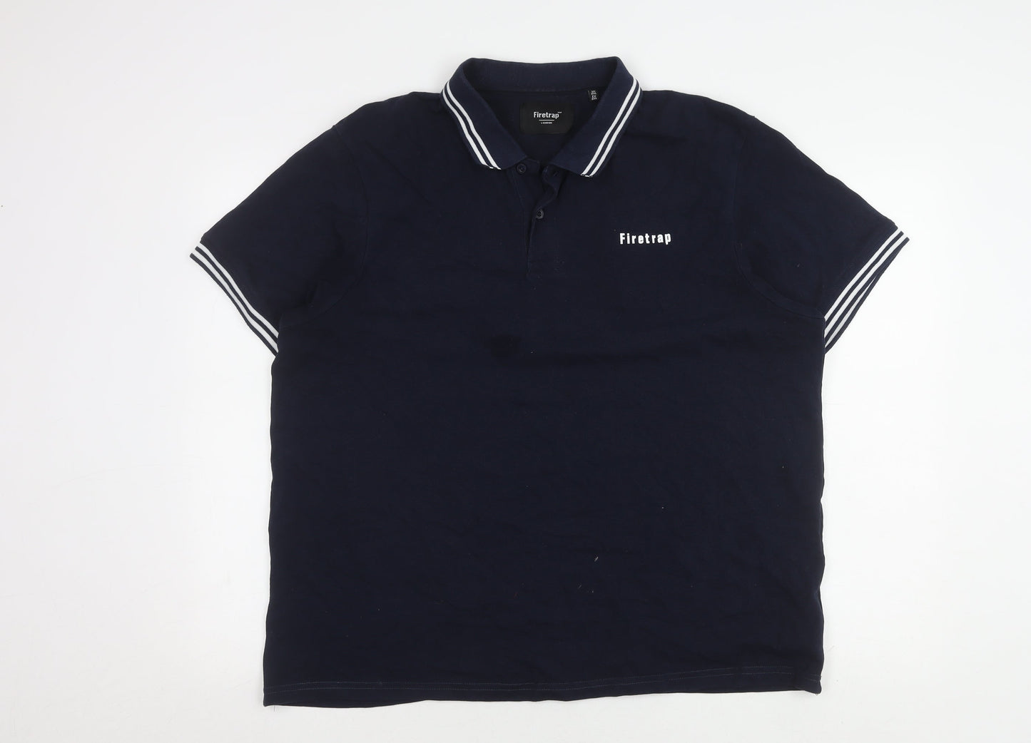 Firetrap Men's Blue 2XL Polo Shirt with Logo