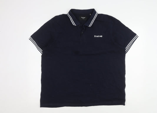 Firetrap Men's Blue 2XL Polo Shirt with Logo