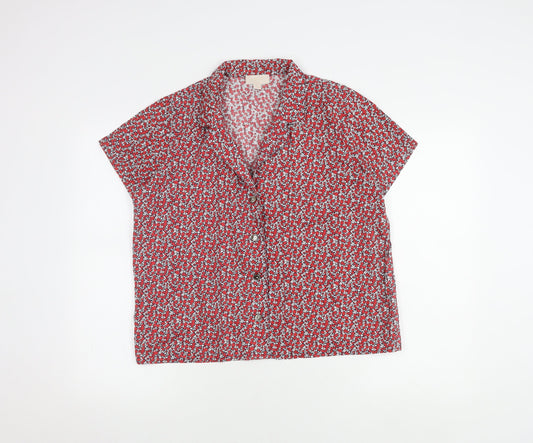 Gap Women's Multicoloured Floral Blouse, S, Cotton