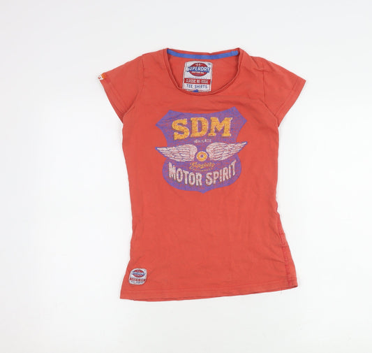 Superdry Women's Red XS Slim Fit T-Shirt
