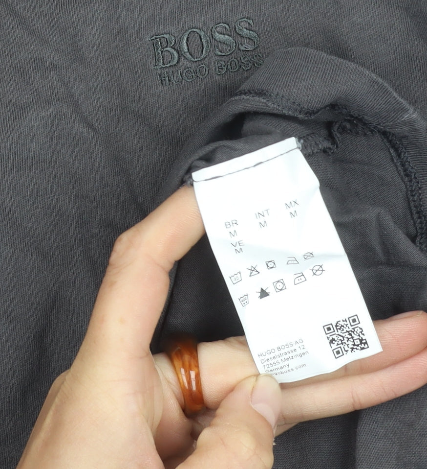 Hugo Boss Men's Grey Medium Crew Neck T-Shirt