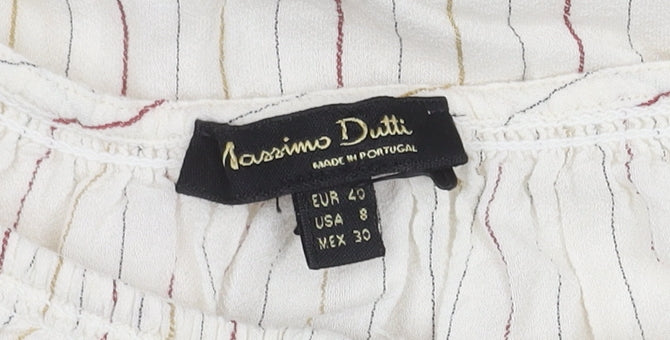 Massimo Dutti Women's Striped Blouse in Size UK 12
