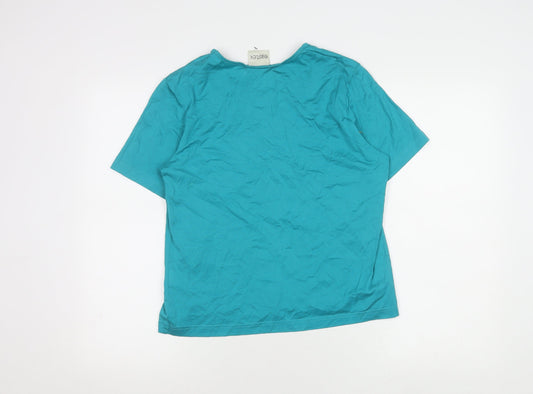 Eastex Women's Green T-Shirt Size 12/14 Casual