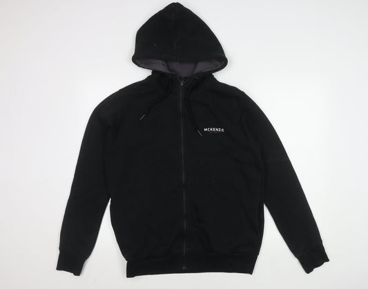 McKenzie Men's Black Hooded Full Zip Jacket L