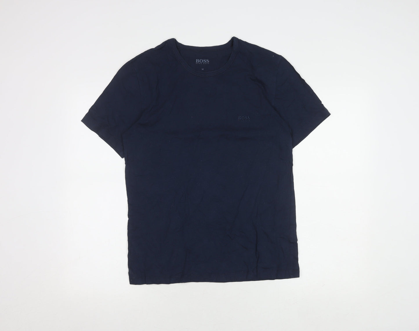 BOSS Men Blue Medium Crew Neck T-Shirt