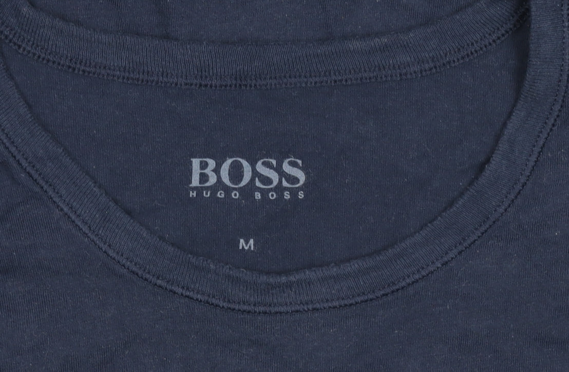 BOSS Men Blue Medium Crew Neck T-Shirt