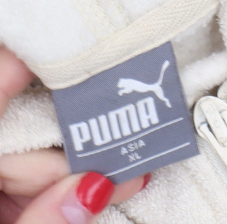 Puma Women's Beige Full Zip Hoodie - Size 18
