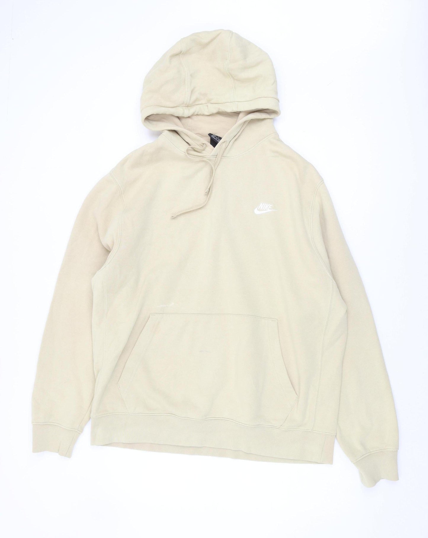 Nike Men's Beige Pullover Hoodie - Size L