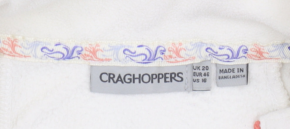 Craghoppers Unisex White Fleece 1/2 Zip Sweatshirt