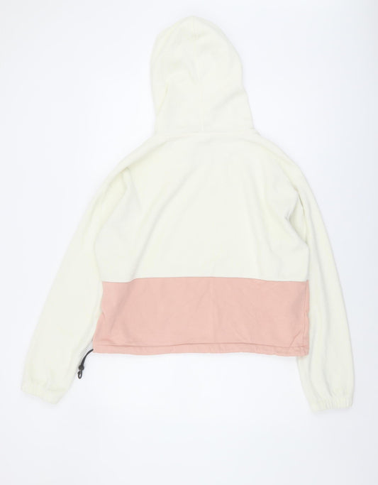 Champion Women's Large Beige Pink Colourblock Hoodie