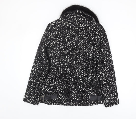 Karen Millen Women's Black Motorcycle Jacket Size 6