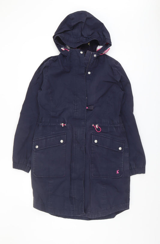 Womens UK Size XS Joules Blue Cotton Jacket