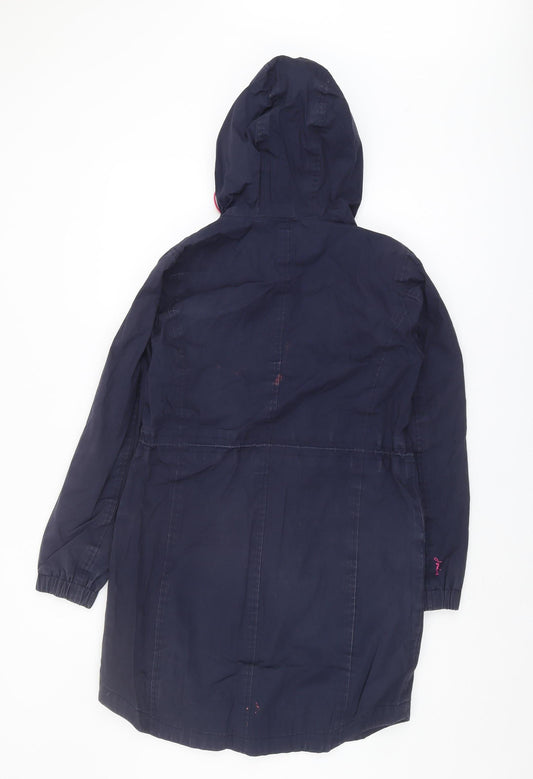 Joules Women's Blue Parka XS Waterproof Coat