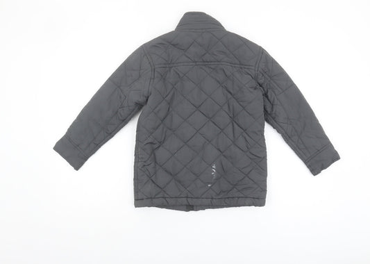 GapKids Boys Grey Quilted Jacket 6-7 Years Hooded