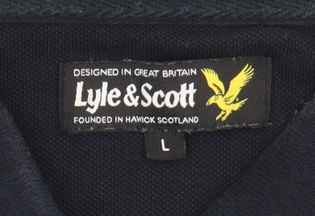 Lyle & Scott Men's Black Polo Shirt, Size L