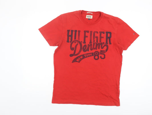 Hilfiger Denim Men's Red Graphic T-Shirt S