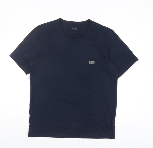 Hugo Boss Men’s XL Blue Crew Neck Logo T-Shirt