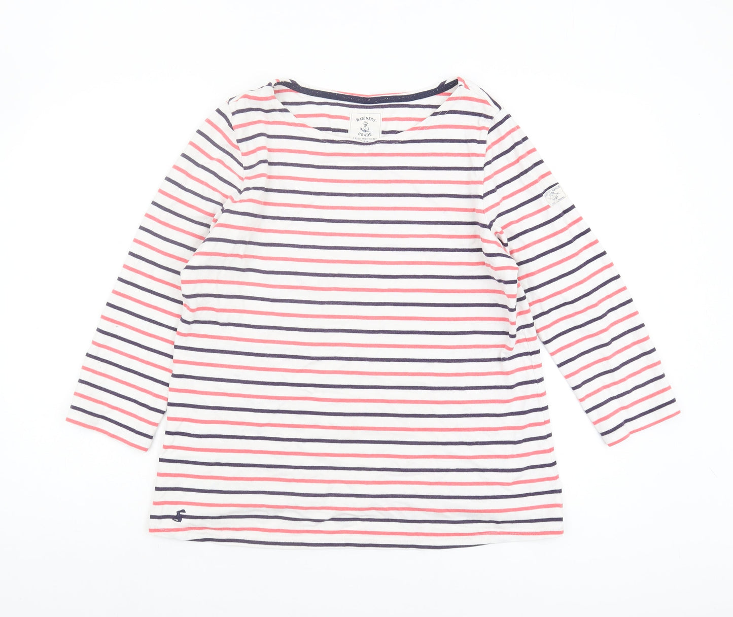 Joules Women's Multicoloured Striped T-Shirt Size 14