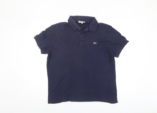 Lacoste Men's Blue Regular Fit Polo Shirt L