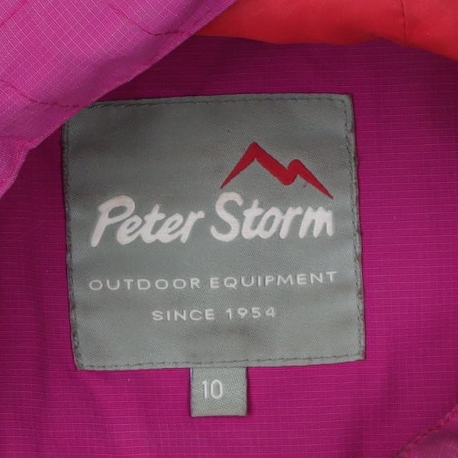 Peter Storm Women's Pink Rain Coat Size 10 Hooded Jacket