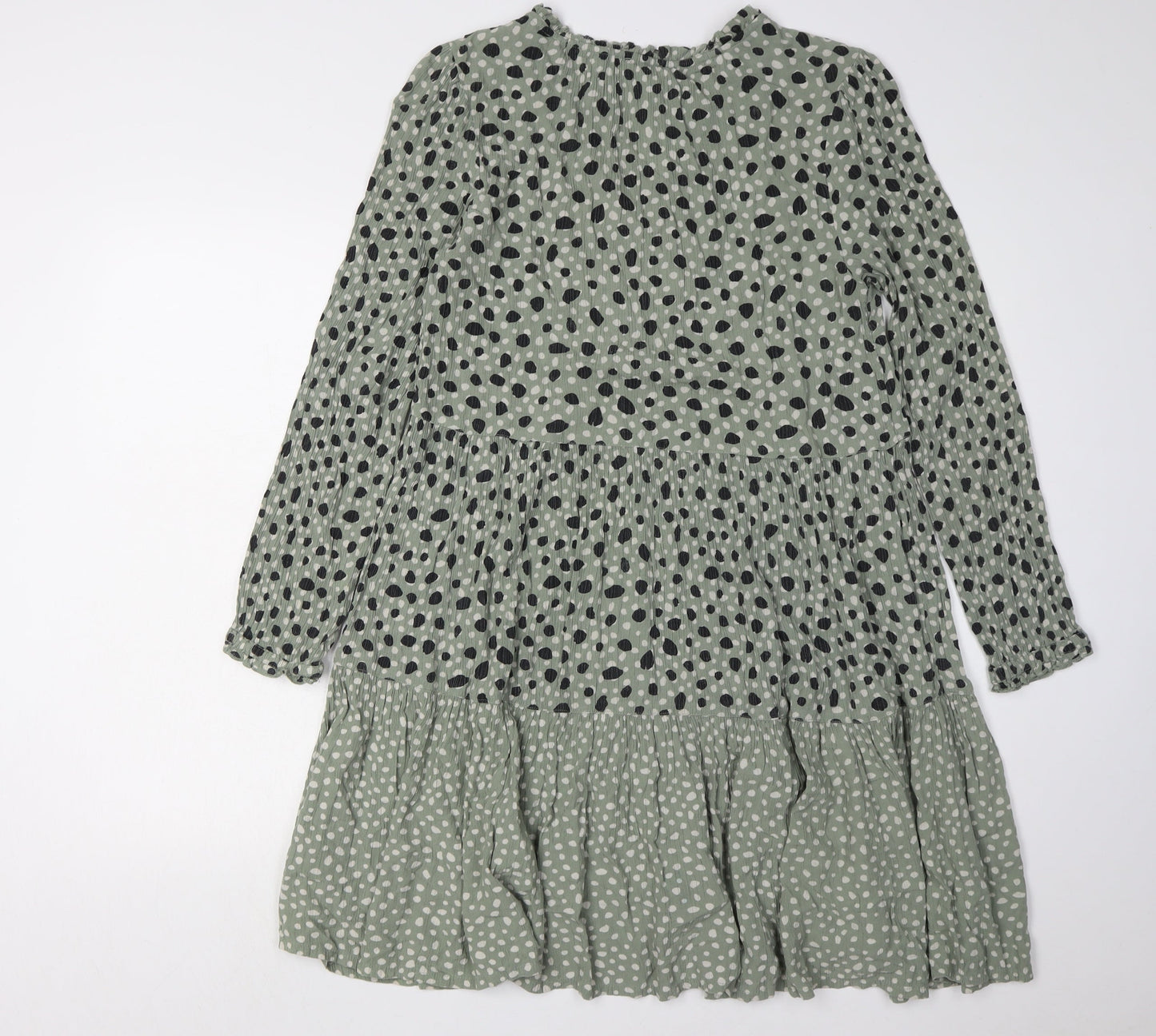 Fat Face Women's Green Polka Dot Dress Size 10