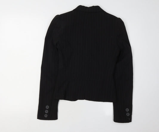 Kookai Women's Black Pinstripe Blazer Size 10