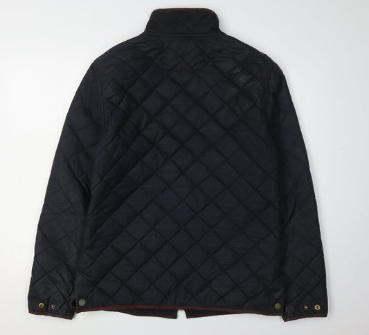 Joules Men's Black Quilted Jacket, M, Casual Style