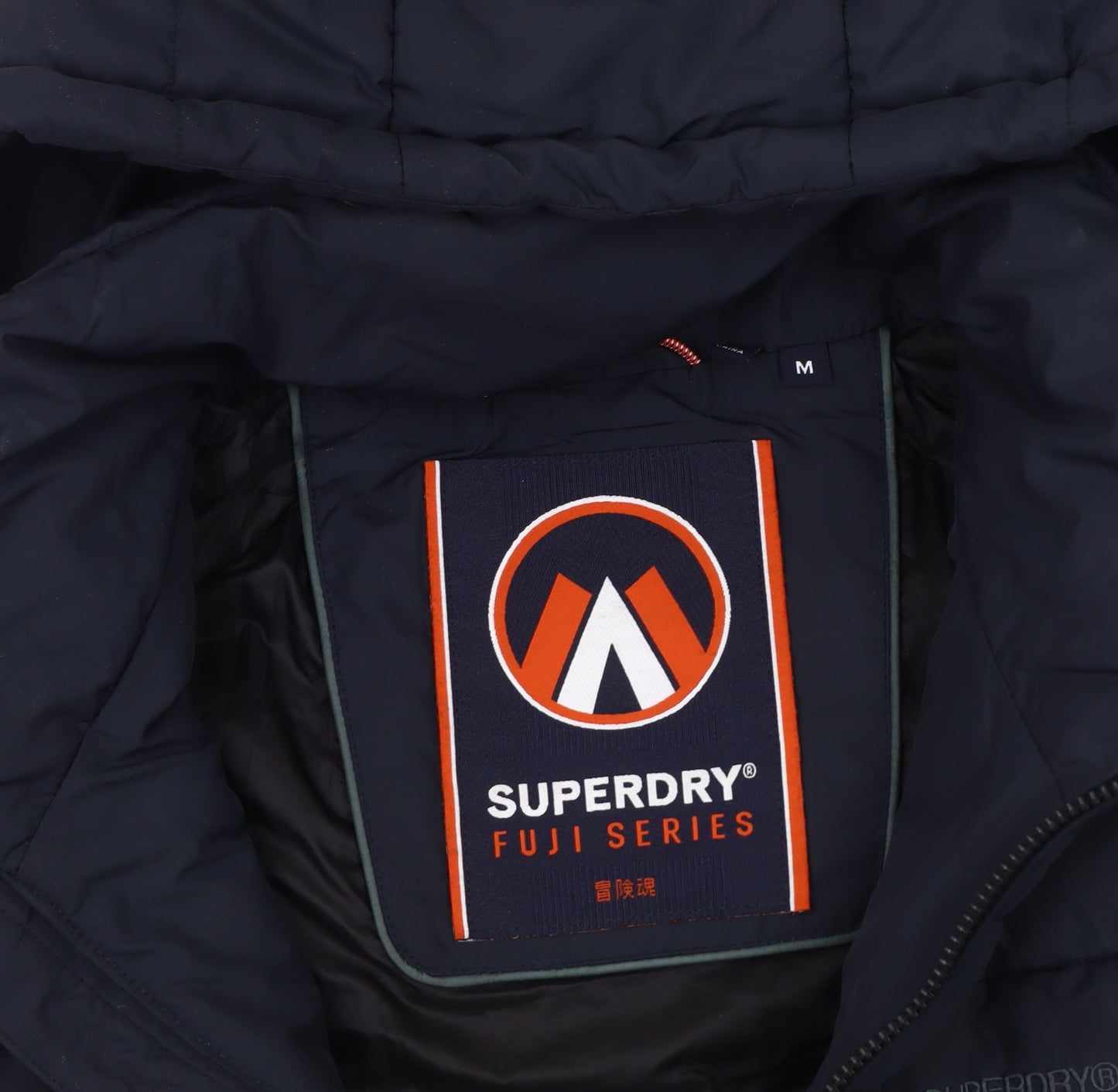 Superdry Men's Blue Hooded Puffer Jacket Size M