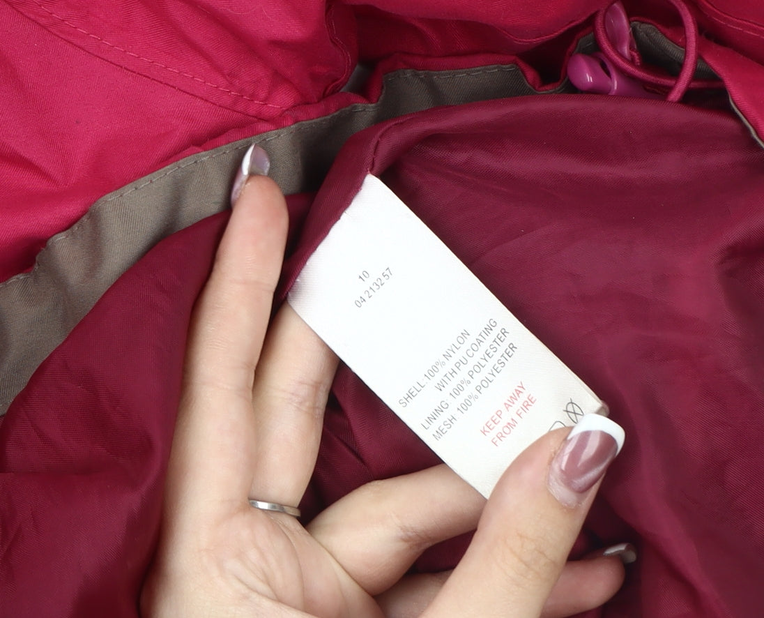 Peter Storm Women's Red Water Resistant Parka Jacket Size 10