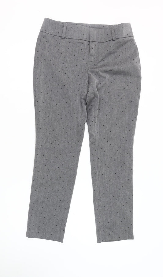 Calvin Klein Women's Grey Polka Dot Trousers Size 2