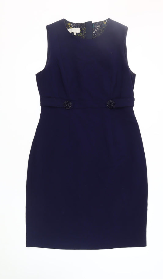 Hobbs Women's Blue Size 12 Sheath Dress