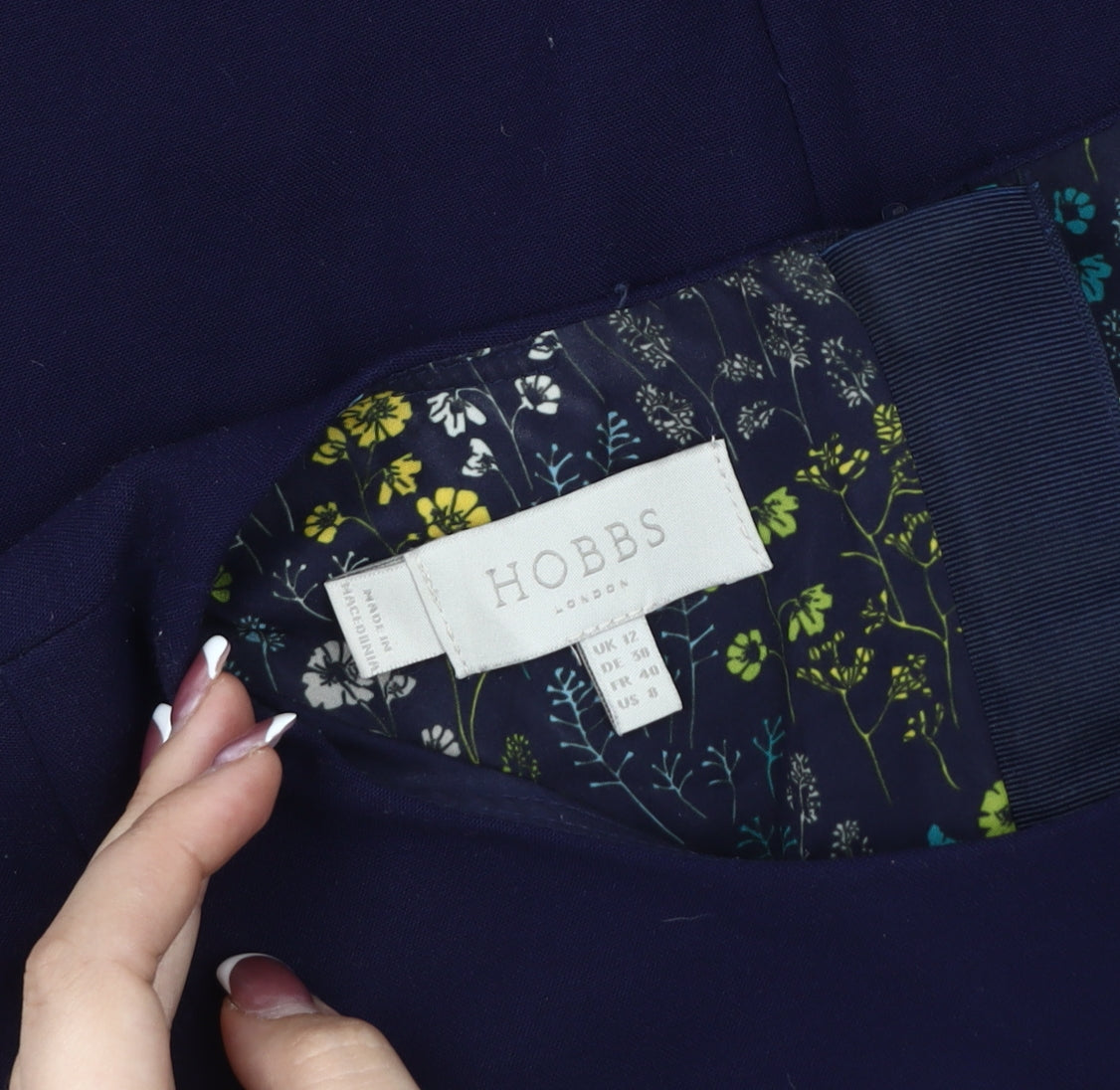 Hobbs Women's Blue Size 12 Sheath Dress