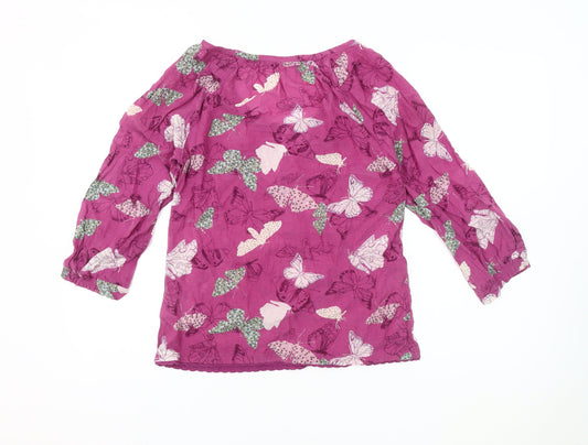 Womens UK Size 8 White Stuff Purple Viscose Blend Blouse
