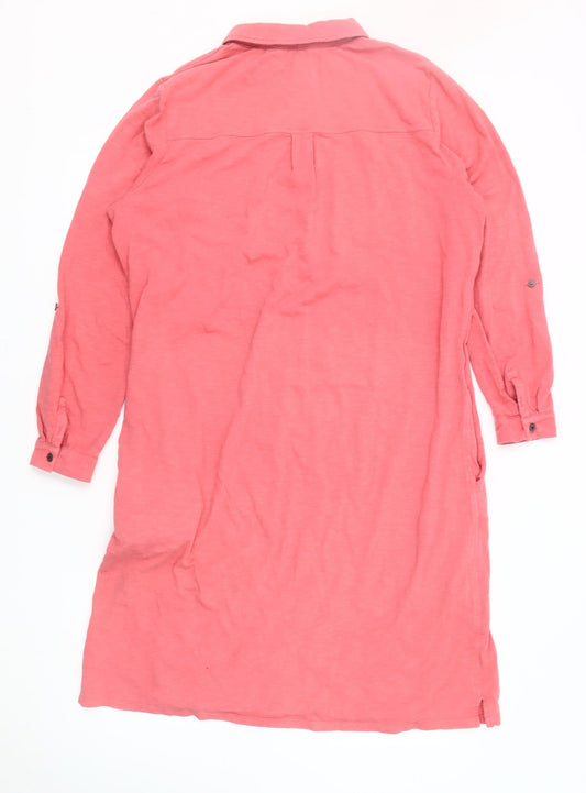 Boden Women's Pink Shirt Dress, UK 16L, Collared, Long Sleeve
