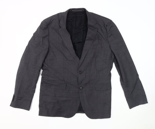 Boss Men's Grey Blazer, Size 42, Regular Fit, Formal