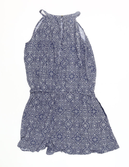 GAP Women's Blue Geometric Playsuit Medium
