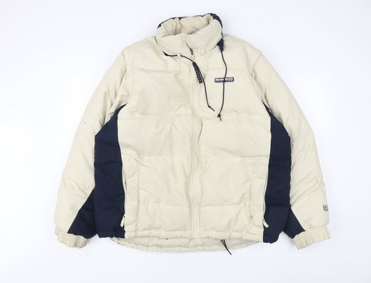 Reebok Men's Beige Puffer Jacket S Casual Winter