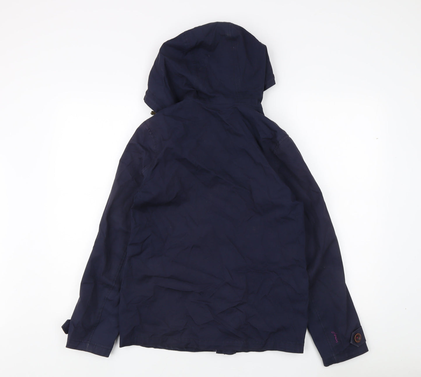 Joules Women's Blue Rain Coat Size 6 With Hood
