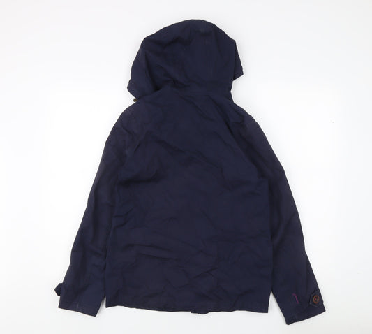 Womens UK Size 6 Regular Joules Blue Cotton Jacket