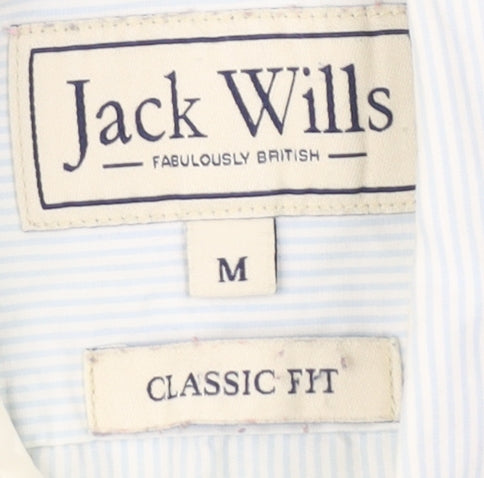 Jack Wills Men's Blue Classic Fit Striped Dress Shirt M
