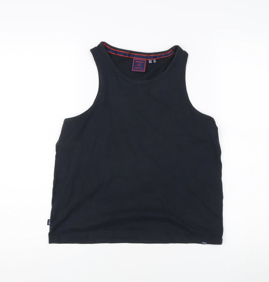 Superdry Women's Black Tank Top - Size 10, Cotton