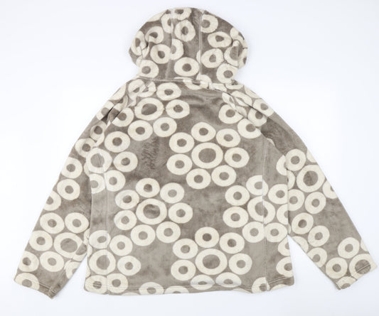 Peter Storm Women's Grey Ivory Fleece Hoodie Size 20