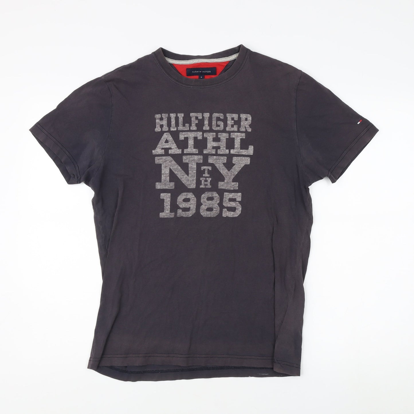 Tommy Hilfiger Unisex Black T-Shirt, M, Casual Style