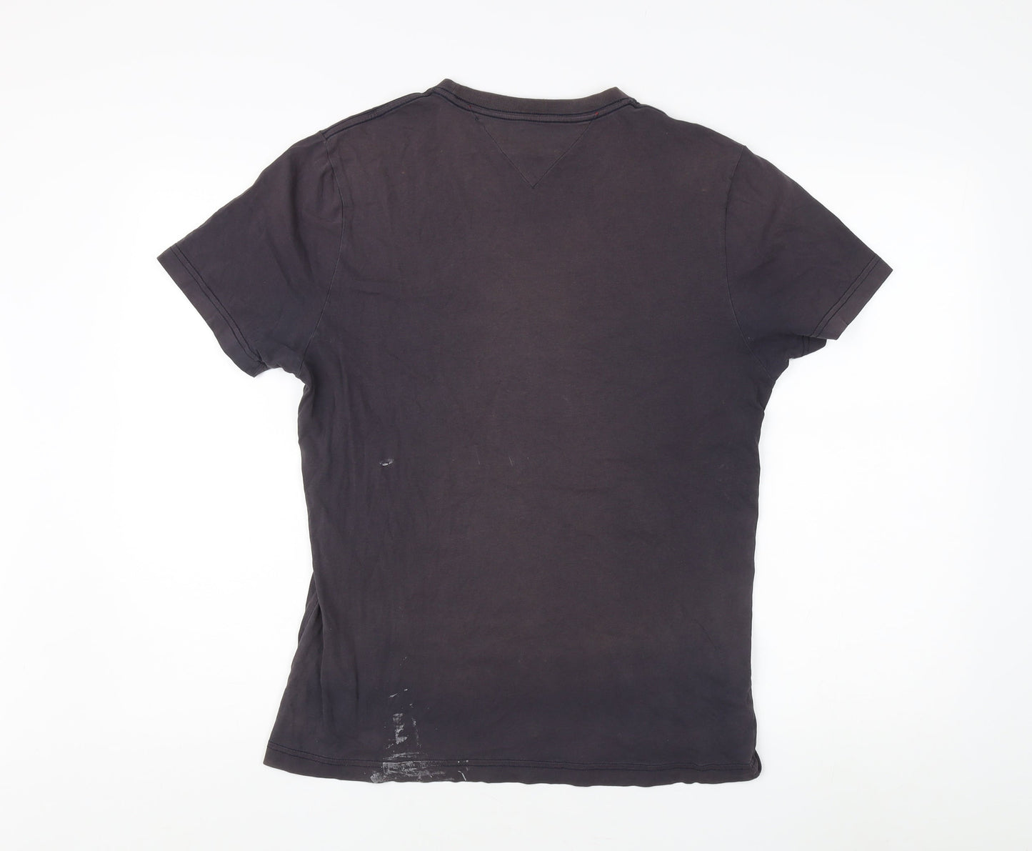Tommy Hilfiger Unisex Black T-Shirt, M, Casual Style