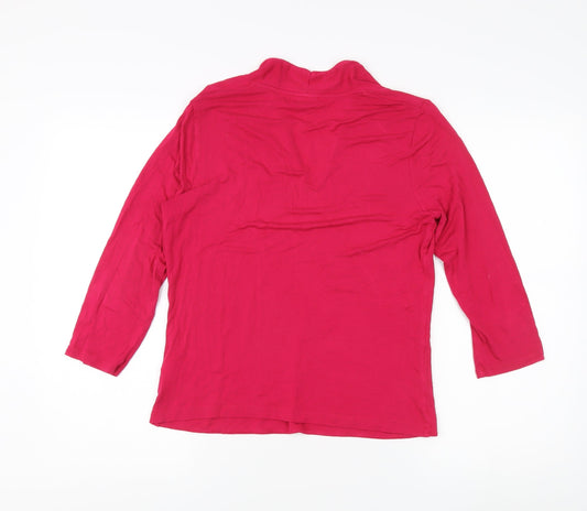 Hobbs Women's Red Cowl Neck Top Size M