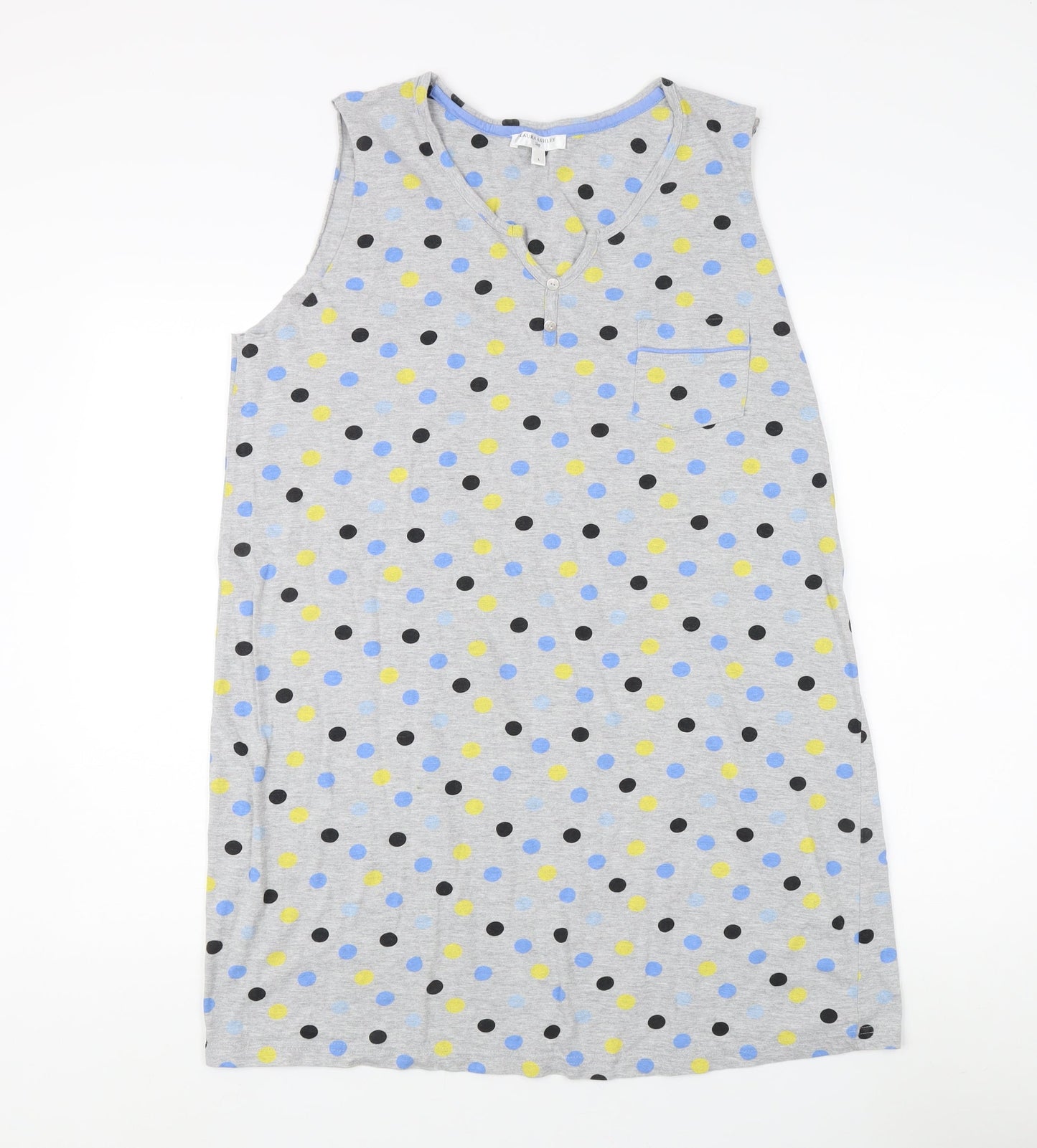 Laura Ashley Women's Grey Polka Dot Tank Top