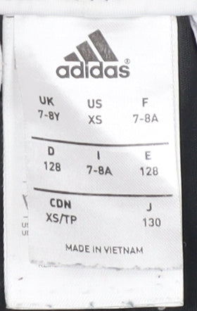 Adidas Boys Black Football Shorts 7-8 Years Athletic Style